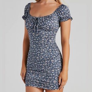 Windsor Navy Floral Print Dress